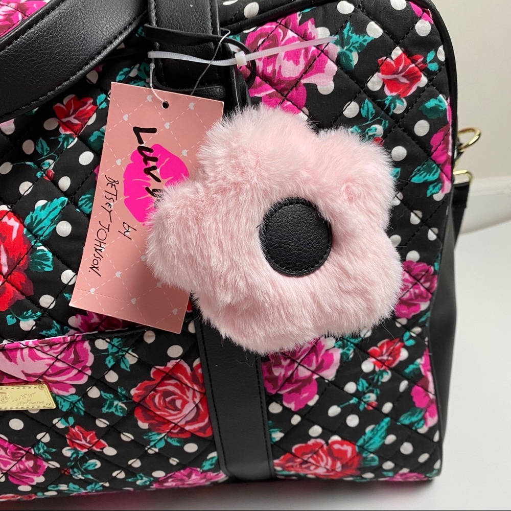 Betsey Johnson luv Betsey Rose print weekender bag - Picture 3 of 10